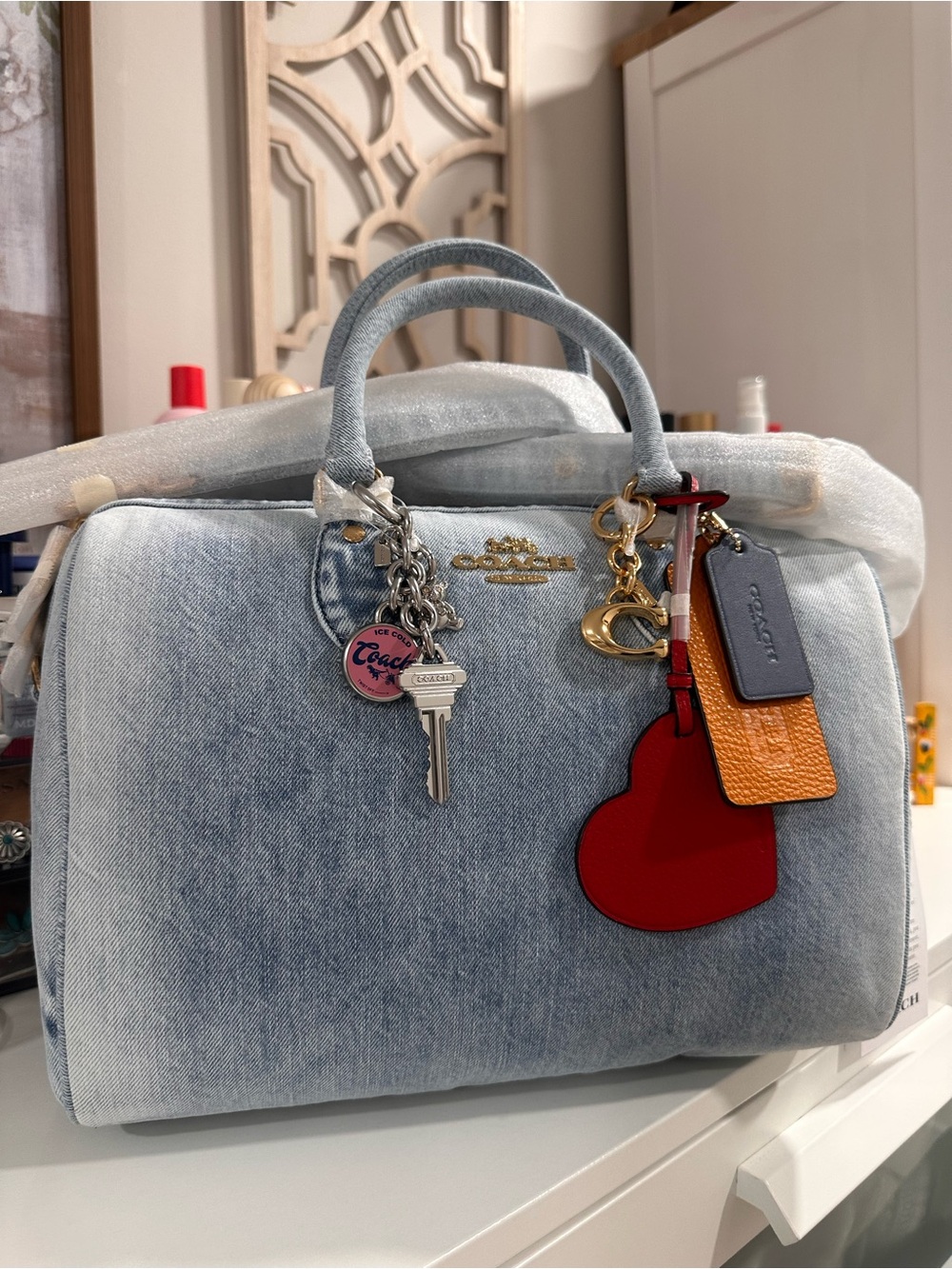 Coach Loved Denim Large Rowan bag ❤️